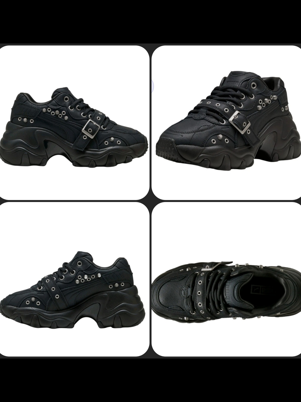 PUMA Pulsar Wedge Black Claw Lace Up  Womens Sneakers Size 8 - 4057250